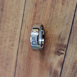 Men's Ring, Inscribed "Dad" and "Love You Dad", 8